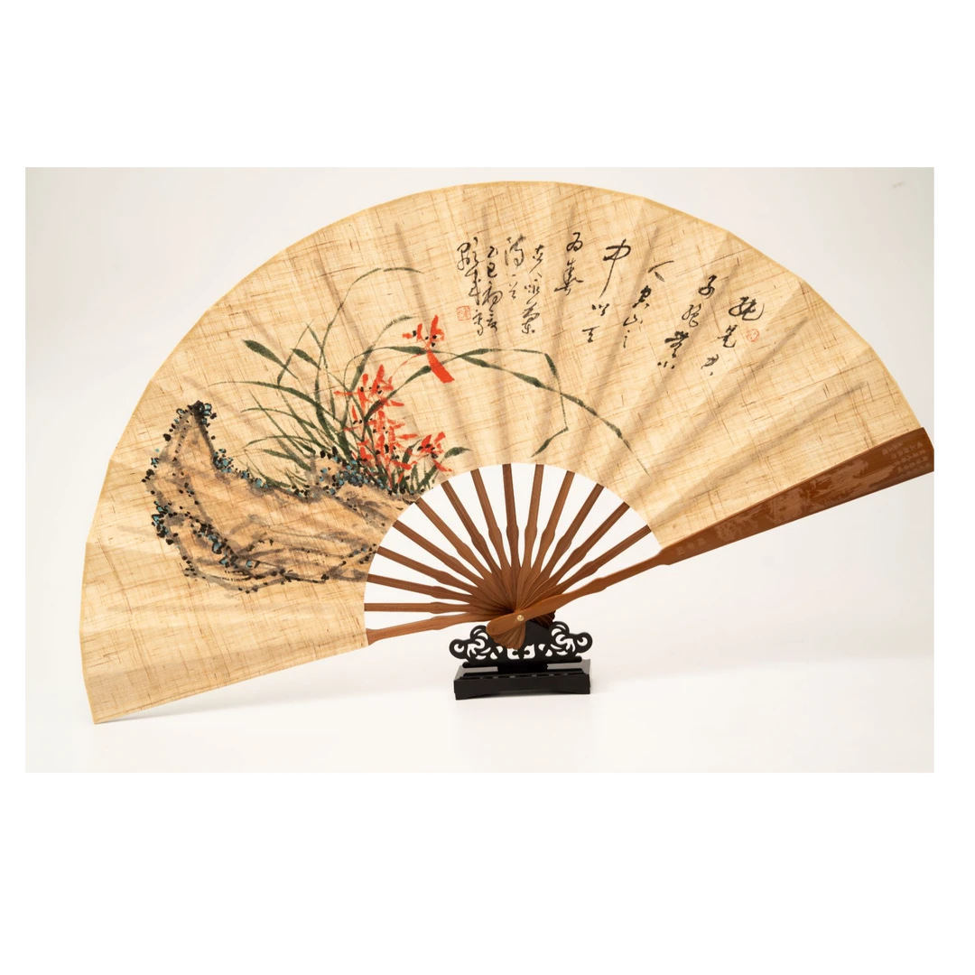 非遗手工夏布折扇荣昌非遗产品10寸