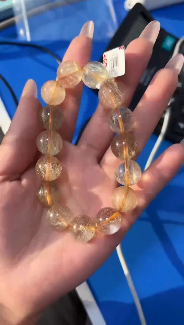 【闪购商品】水晶手串未镶嵌LM1549金发晶手链14+