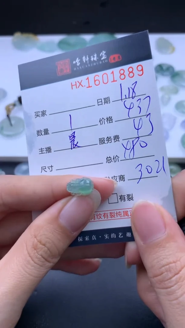【闪购商品】翡翠挂件未镶嵌哈轩 挂件1