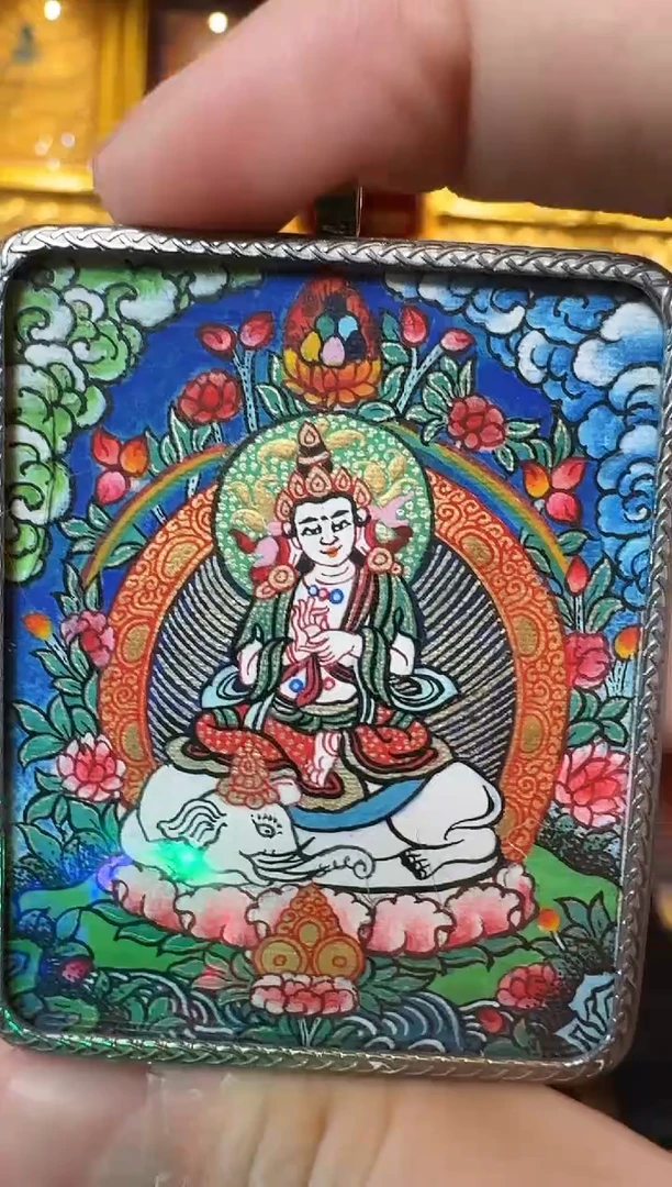 吊坠普老师---热贡纯手绘