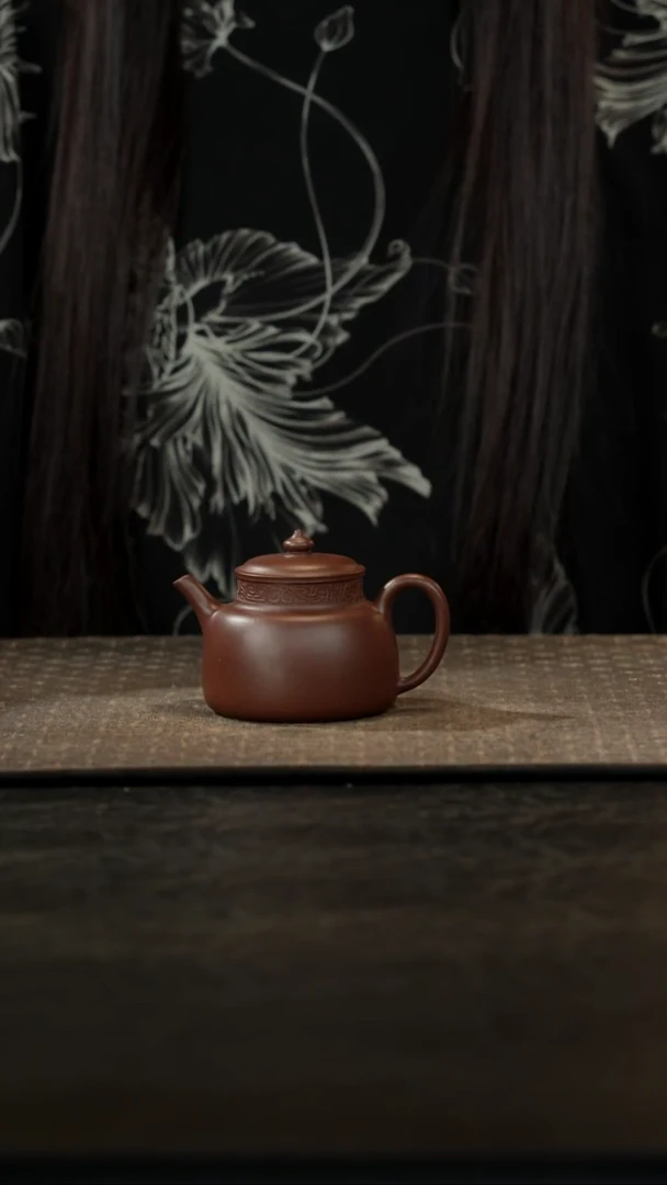 茶壶紫砂柚*.老紫泥啄砂小金汇120cc