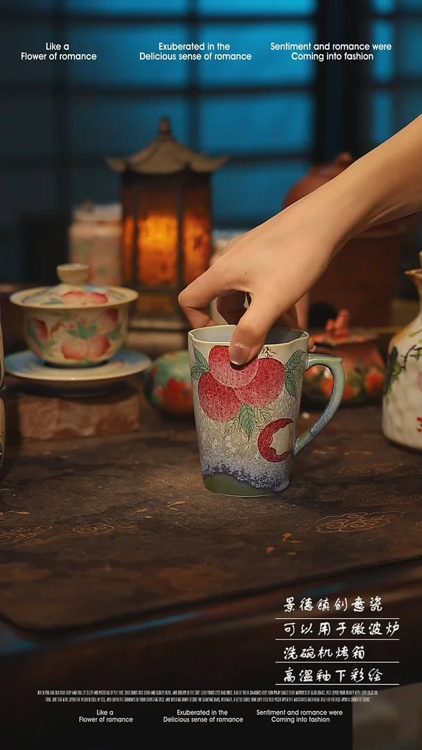 陶瓷景德镇高温釉下彩手工手绘款式