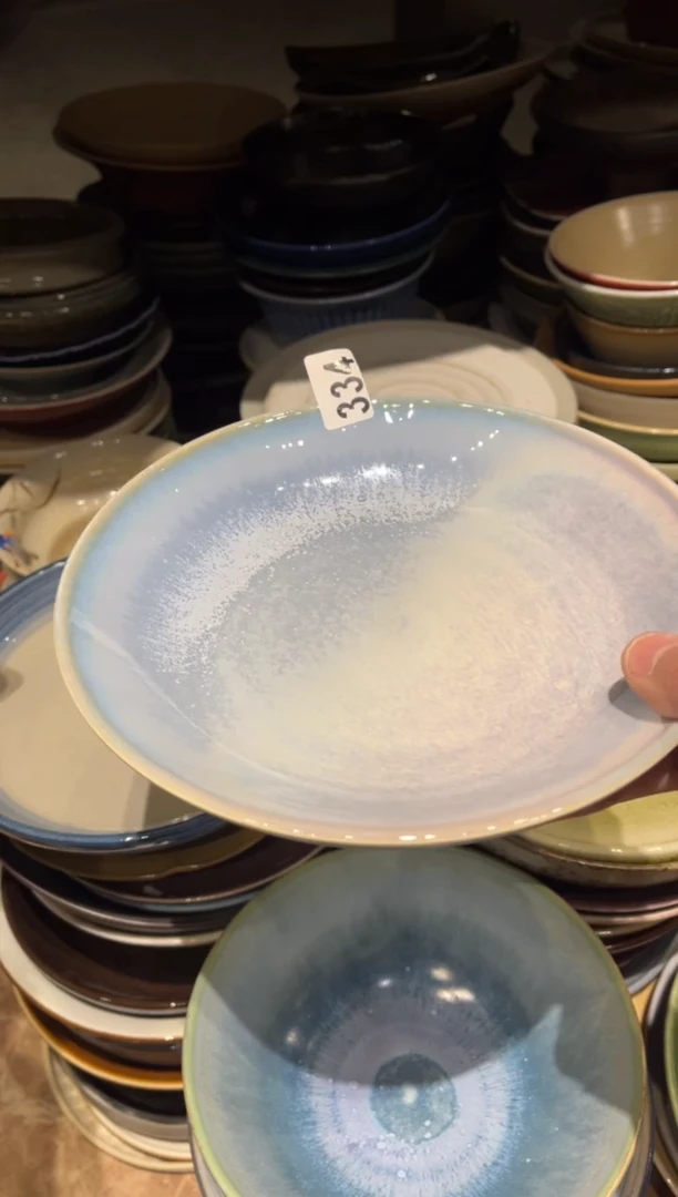 【闪购商品】瓷片334粉黛手工锅盘1个