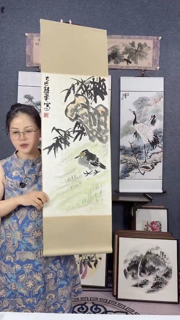 国画108*32吴铁成手绘作品