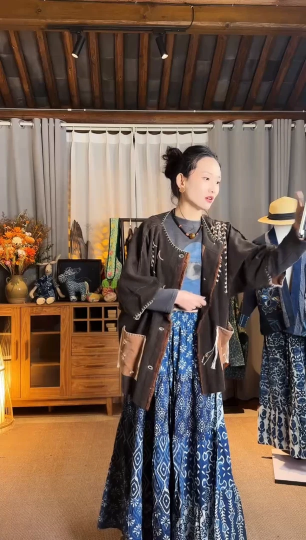 【闪购商品】设计师款香云纱外套