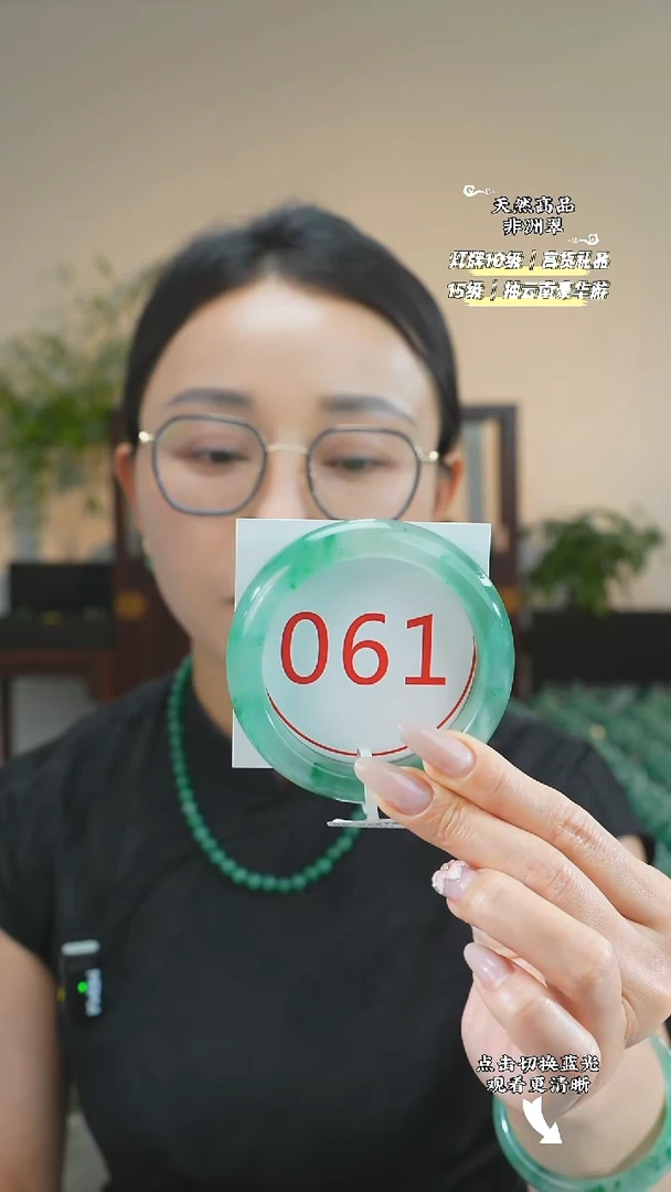 石英质玉（非洲翠）手镯未镶嵌58