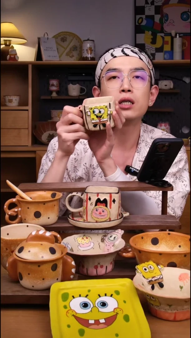 杯子景德镇可爱设计师款陶瓷