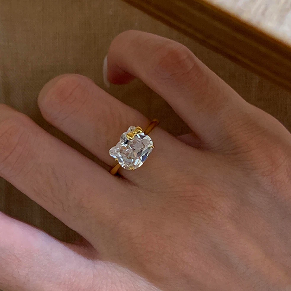 铜合金戒指 「星河喵语金色蝴蝶结猫咪戒指女韩系简约精致高级感