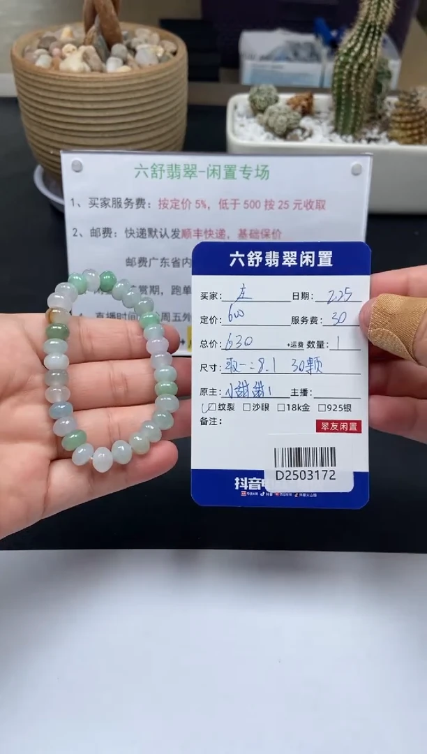 【闪购商品】翡翠手串未镶嵌D2503172