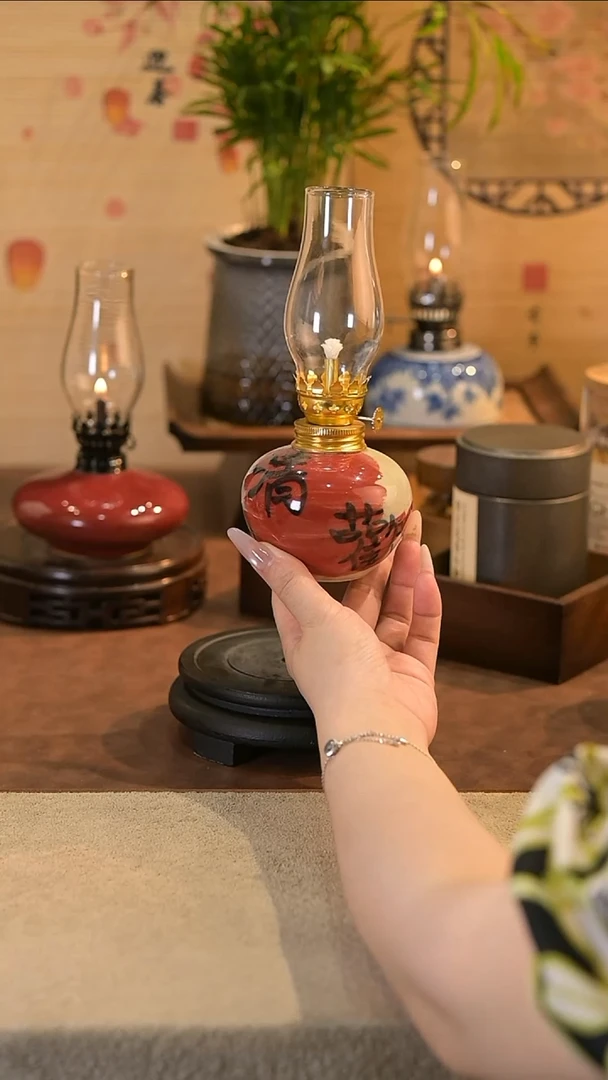 景德镇陶瓷油灯摆件