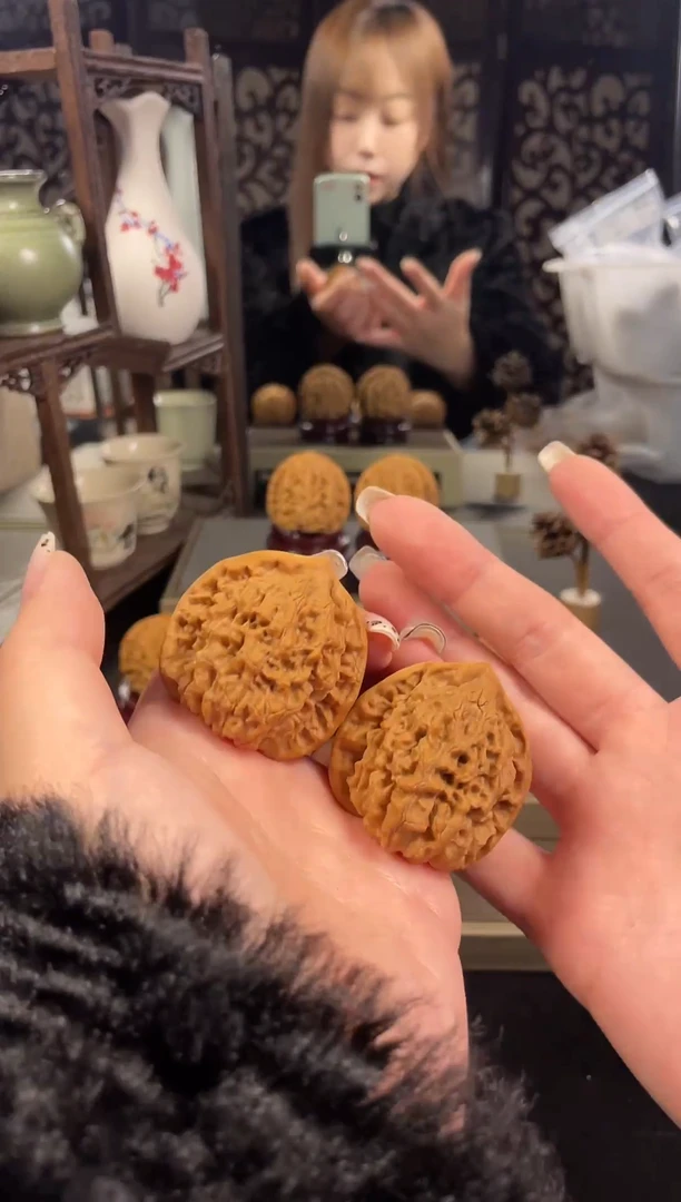 【闪购商品】文玩核桃把件官帽42尺-18