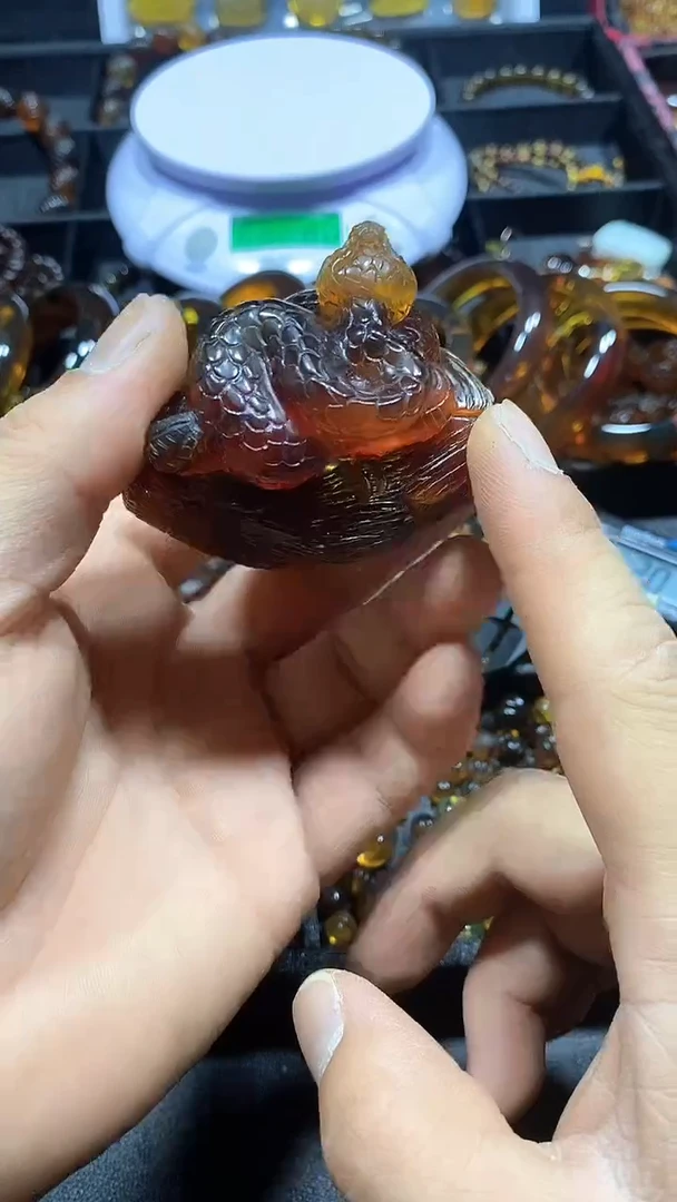 琥珀颈饰未镶嵌天然缅甸琥珀手串