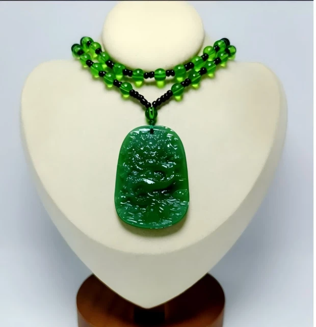 轻奢款豪镶绿盘项链ZD0537