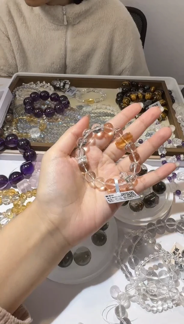 【闪购商品】水晶手链未镶嵌11mm白水晶diy黄水晶