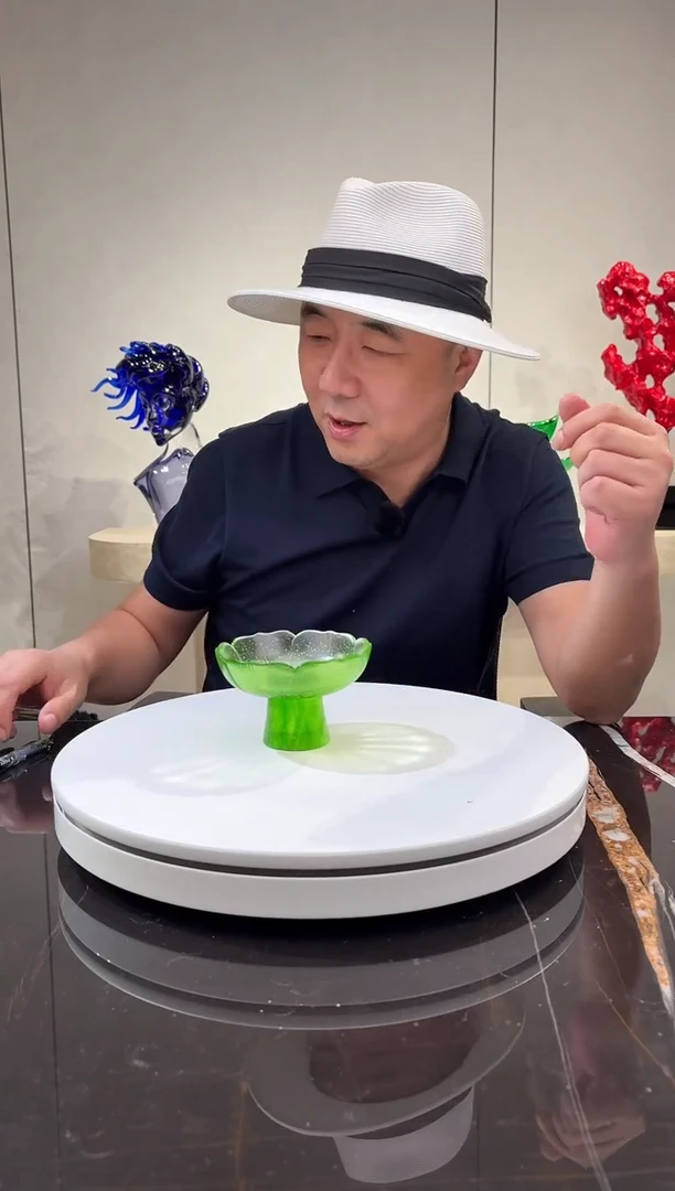 摆件祖母绿荷花坚果碟