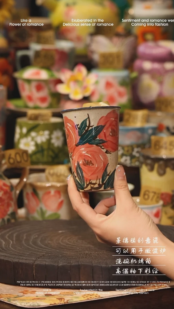 陶瓷494景德镇高温釉下彩手工手绘款式