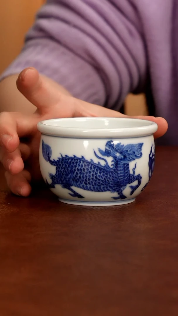景德镇瓷器，青花瓷手绘茶具~