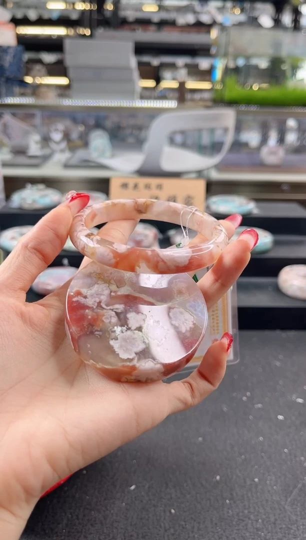 未镶嵌手镯石英质玉64圈口（赠品镯心）S9347