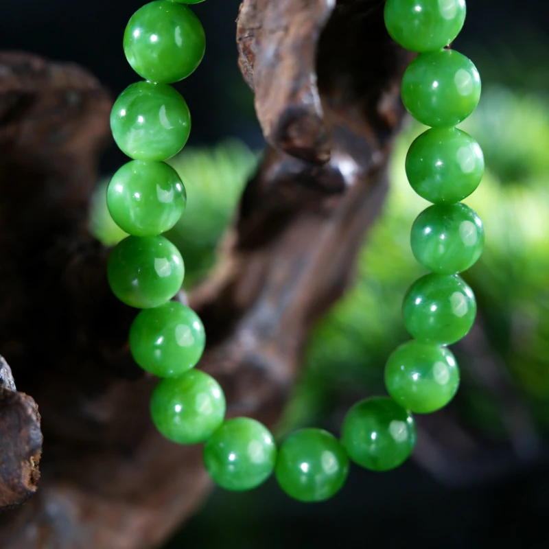 lot20 和田玉碧玉手串/QG51222-184430 保利山东