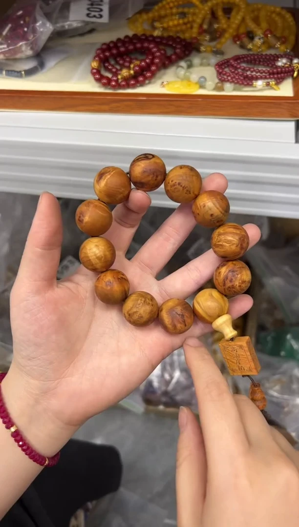 【闪购商品】柏木（崖柏）手串/手链留疤崖柏大圆珠手串[0629]