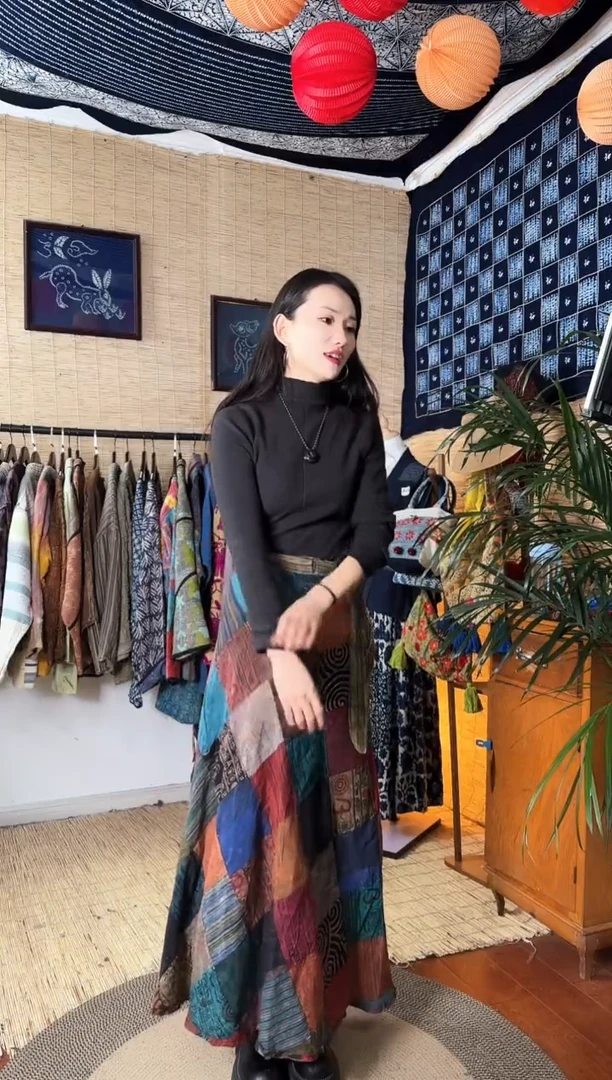 【闪购商品】设计师款拼接一片裹裙