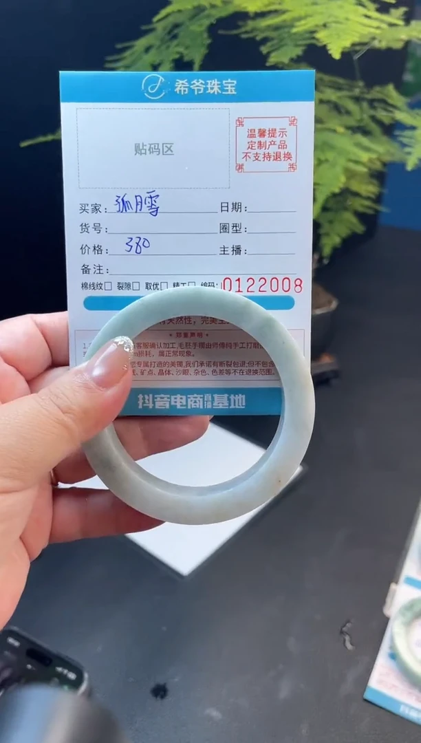 未镶嵌手镯定制翡翠孤*雪56-62