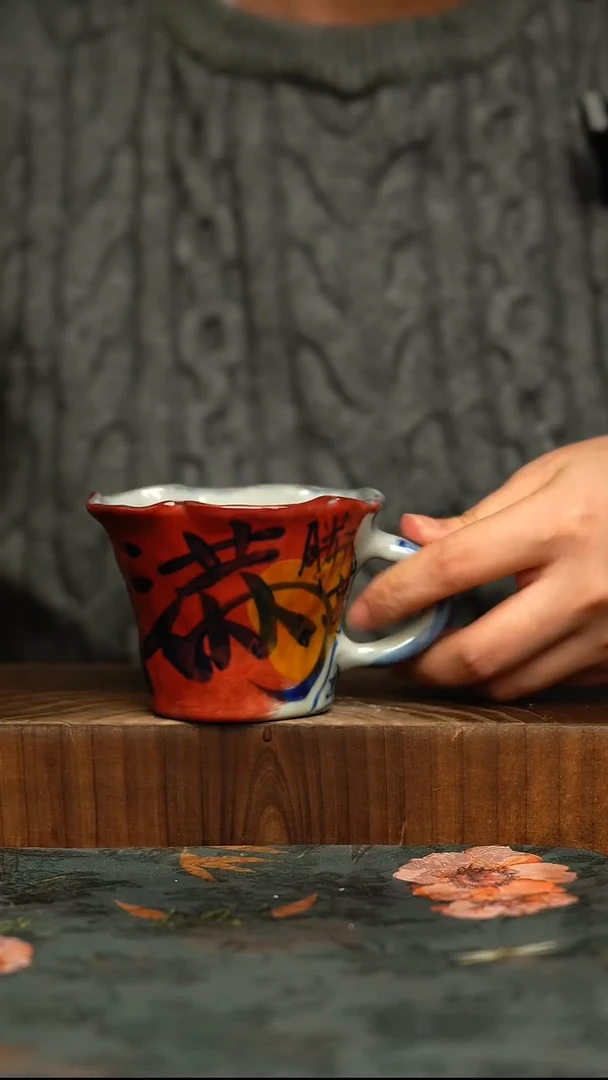 杯釉下彩手工手绘同款陶器