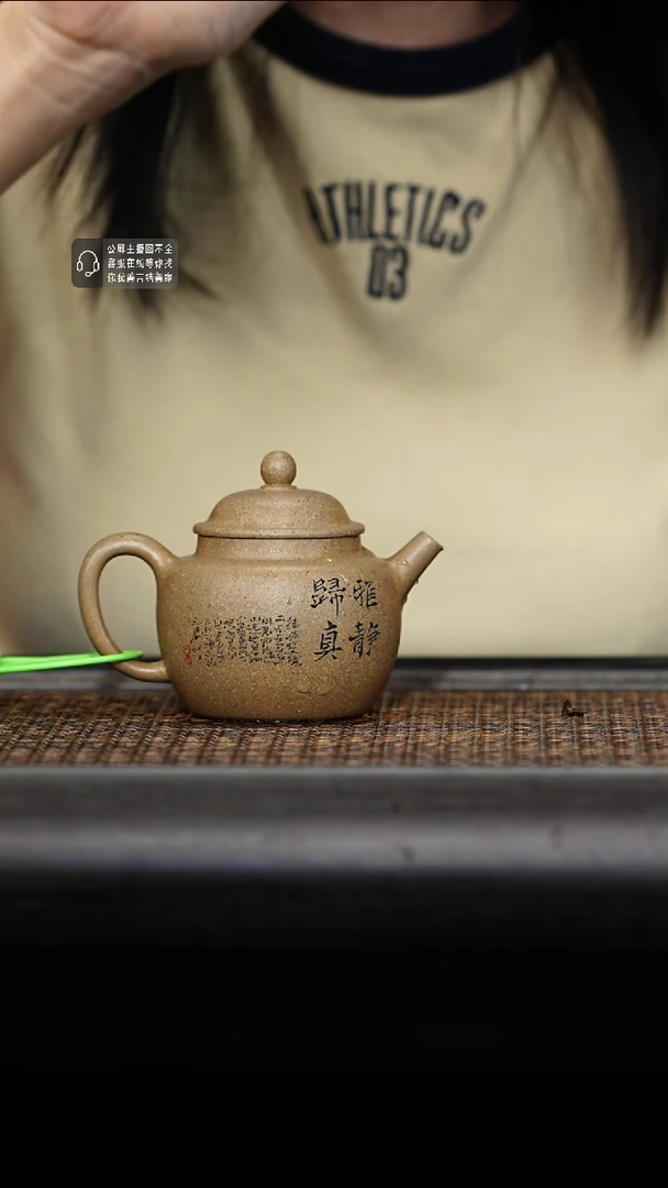 茶壶紫砂紫砂茶壶巨轮刻绘