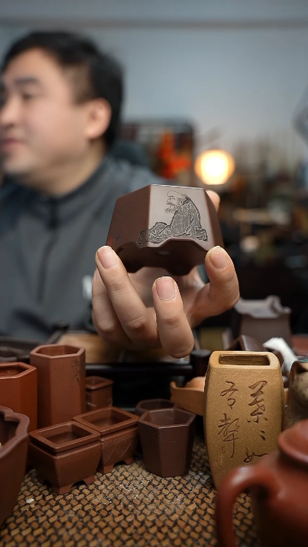 紫砂花盆長木軒精品紫砂