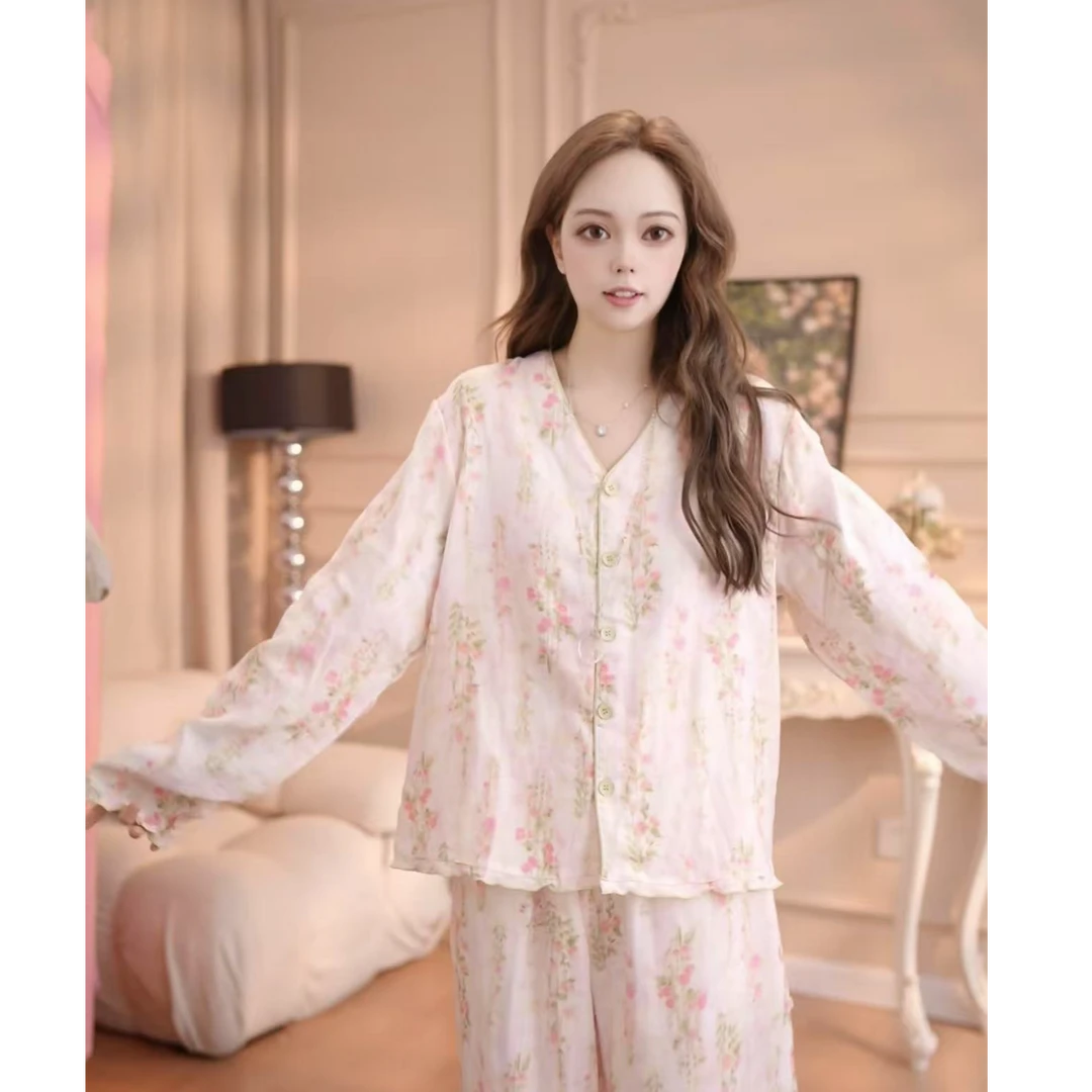 【花语】二件套 甜美棉夏天薄款舒适纯棉纯棉休闲QQ1