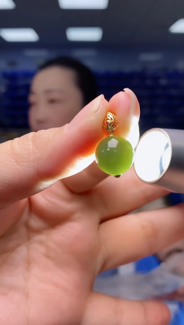 【闪购商品】和田玉吊坠(不含链)银S925镶嵌 DZ5674