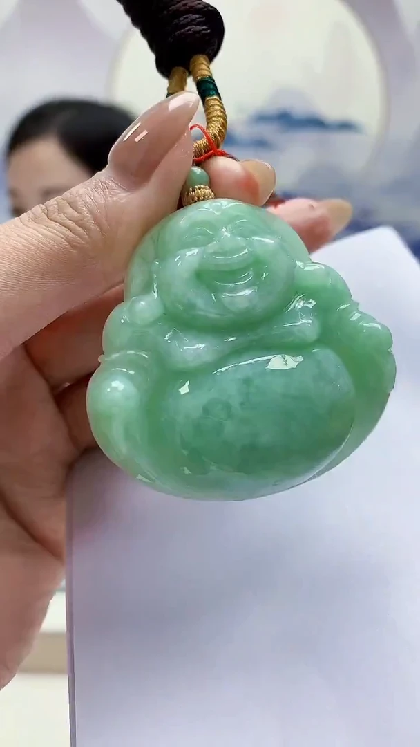 未镶嵌定制翡翠4852MM-毛货挂件52