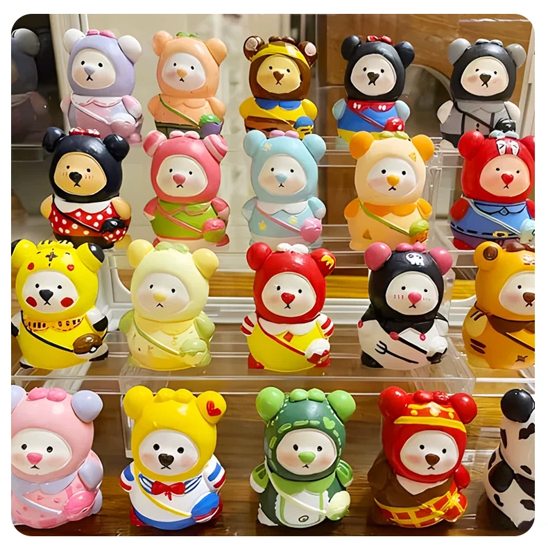 10只高品质小熊带颜料工具石膏娃娃白坯涂鸦亲子手工儿童玩具男女