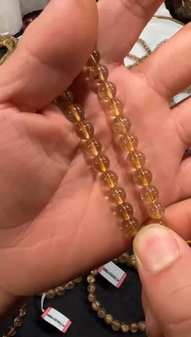 未镶嵌手串发晶SJ-532金发晶