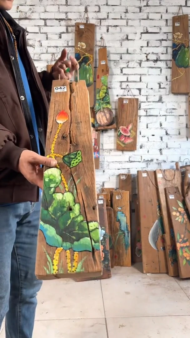 吊坠桃核西**姐042号门板画