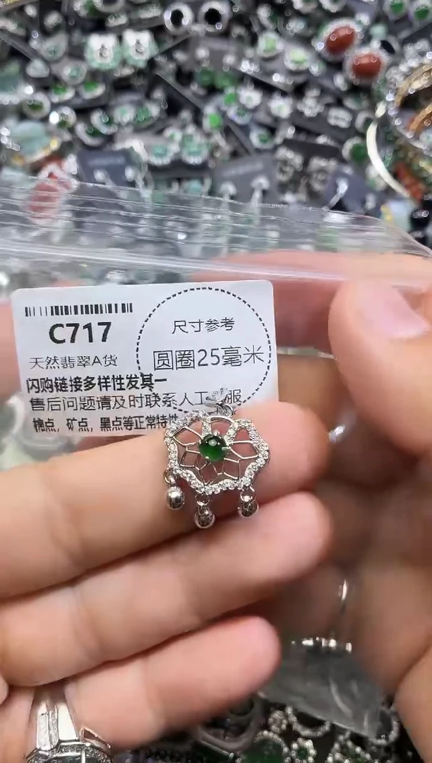 翡翠未镶嵌颈饰C717吊坠