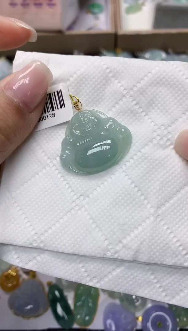 颈饰18K金镶嵌翡翠11111111111