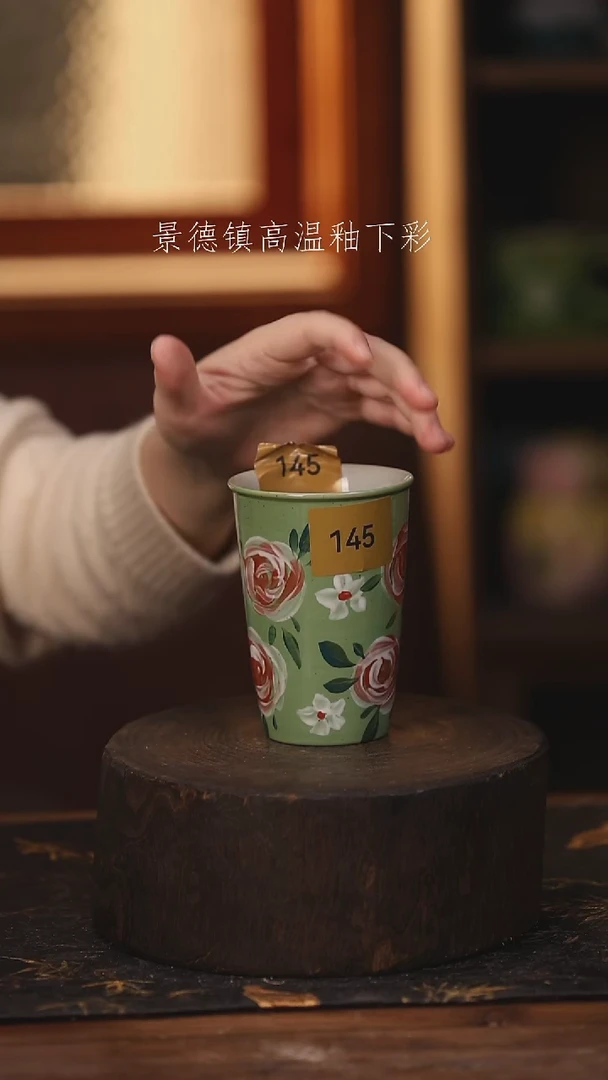 陶瓷景德镇高温釉下手绘陶瓷@L145@