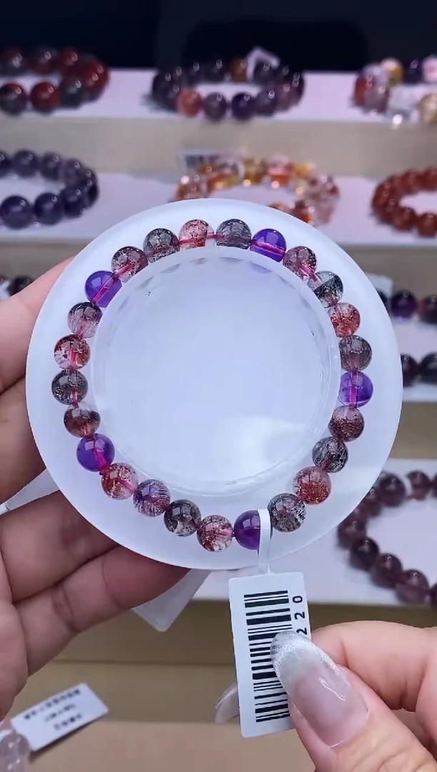 水晶手链未镶嵌黑加仑超七7m+