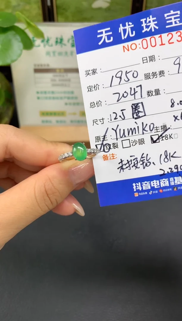 18K金镶嵌定制翡翠安***?E502