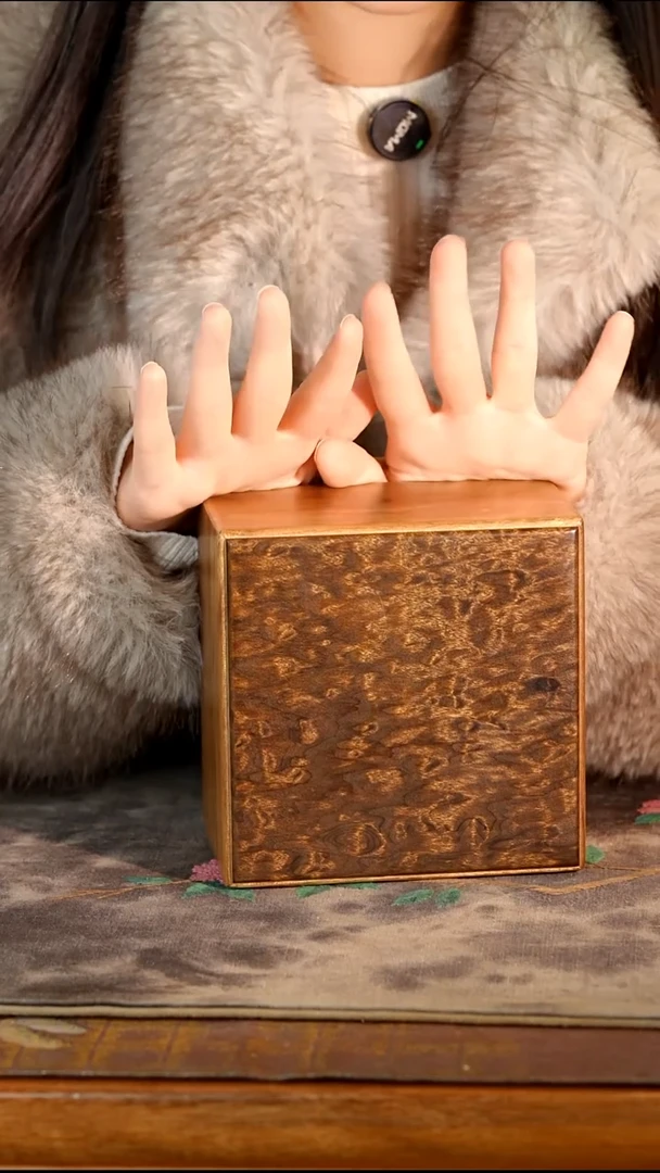 乌木类箱金丝楠乌木龙胆纹手工首饰盒