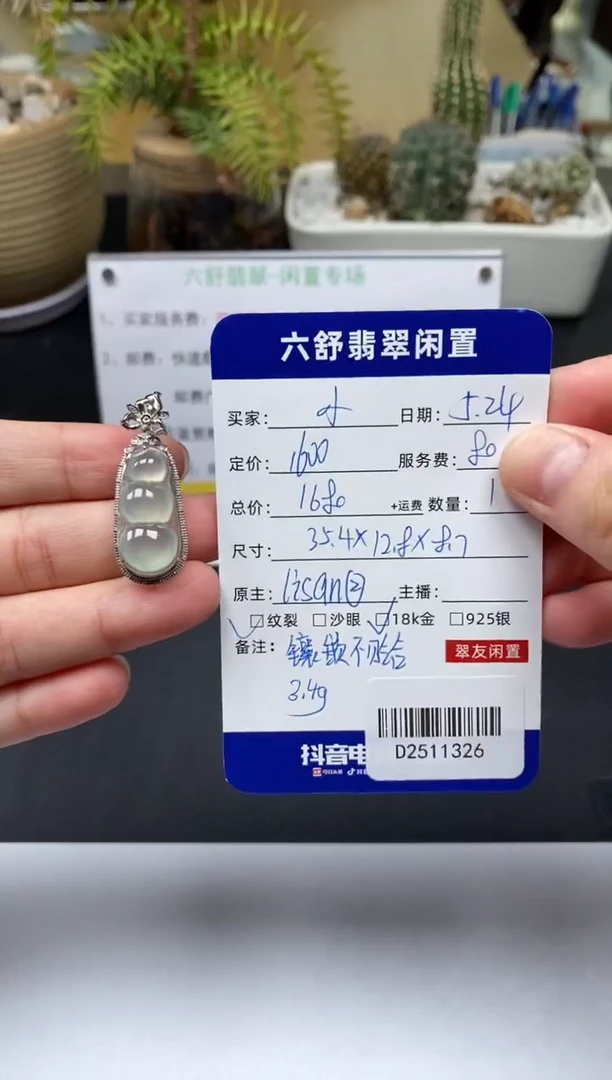 翡翠18K金镶嵌颈饰D2511326