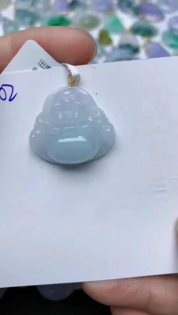 【闪购商品】翡翠颈饰18K金镶嵌天然翡翠A货    