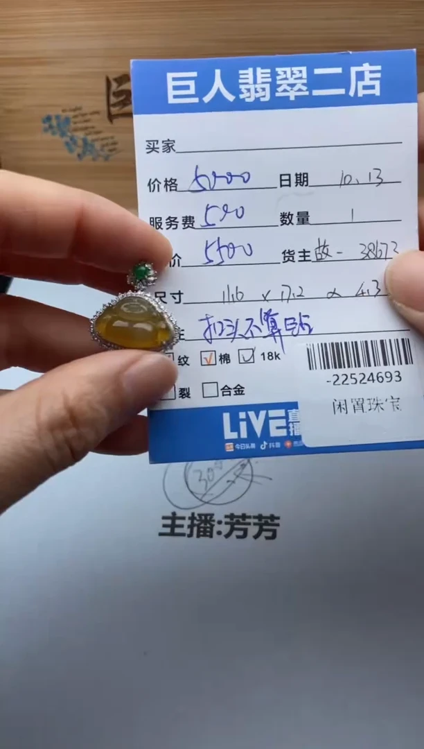 颈饰18K金镶嵌翡翠九*多人-22524693