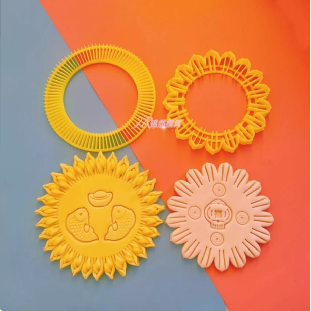 胶东花饽饽底座模具切花边压印子均分做中式蛋糕寿桃面点烘焙翻糖