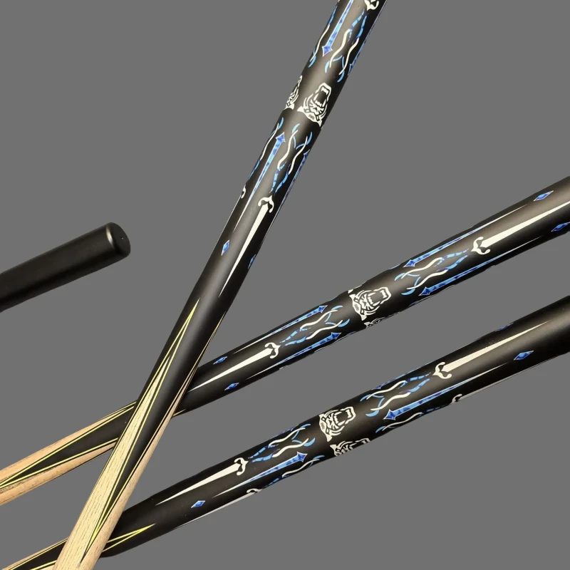 精选白蜡木实木小头杆中式九球台球杆一体斯诺克9球黑八