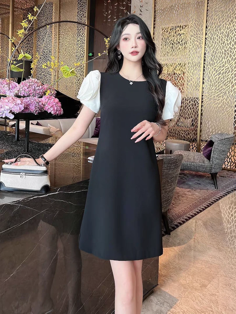 2867女士宽松休闲显瘦2025年夏季新款时尚气质百搭减龄女连衣裙