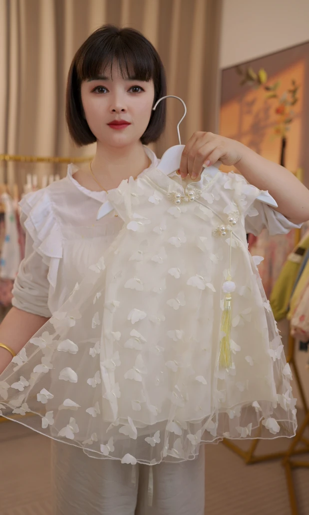 儿童连衣裙夏装新款女童甜美连衣裙女宝宝网纱小童公主裙夏款童装