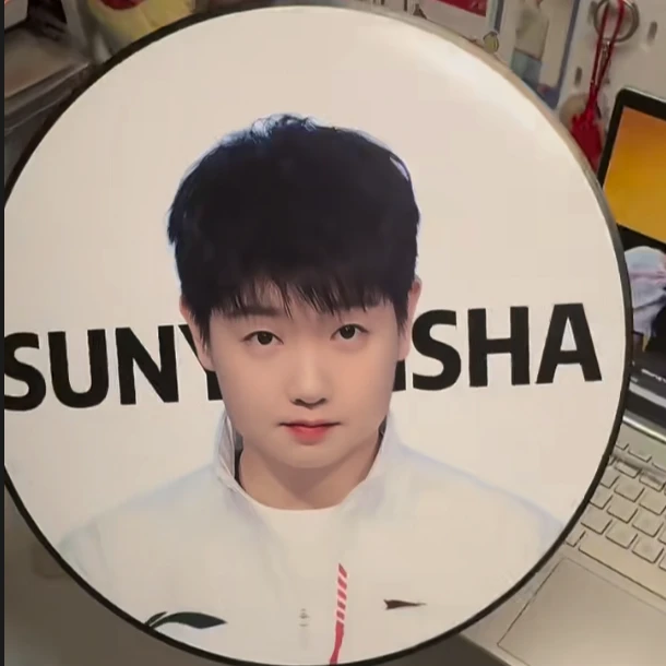 新款莎头5114周边孙颖莎王楚钦大头扇子高颜值明星周边礼物送闺蜜