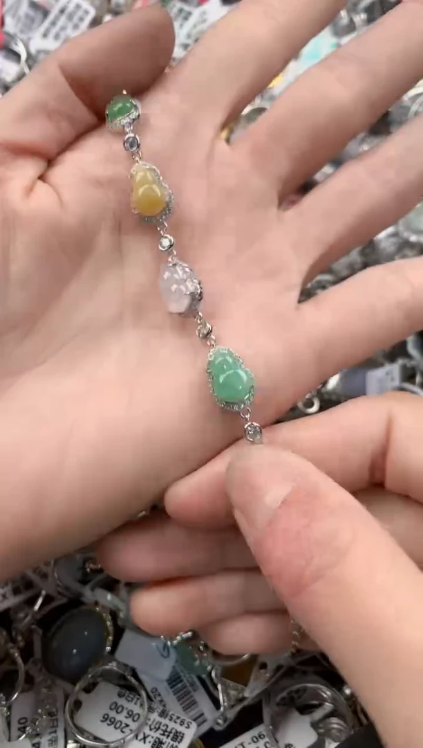 银S925镶嵌戒指翡翠555----7